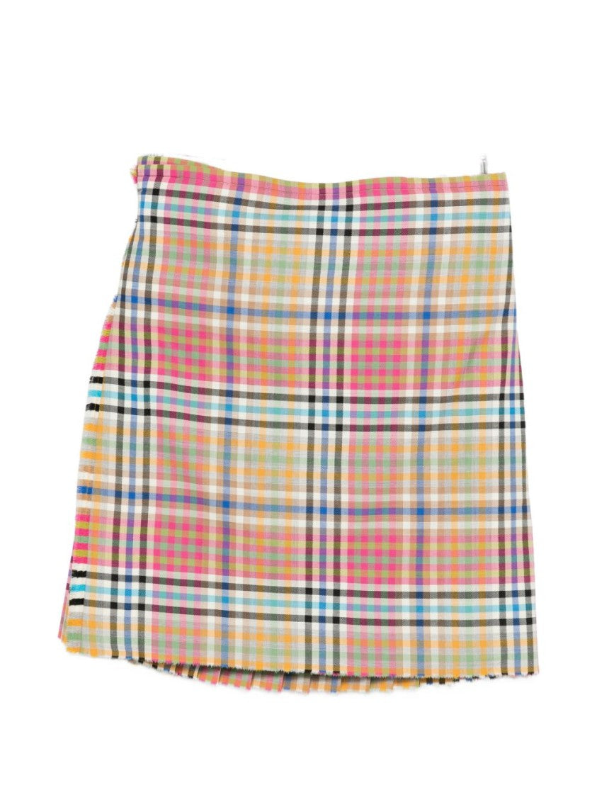 Vivienne Westwood Multicolor Plaid Pleated Skirt With Adjustable Buckle Straps