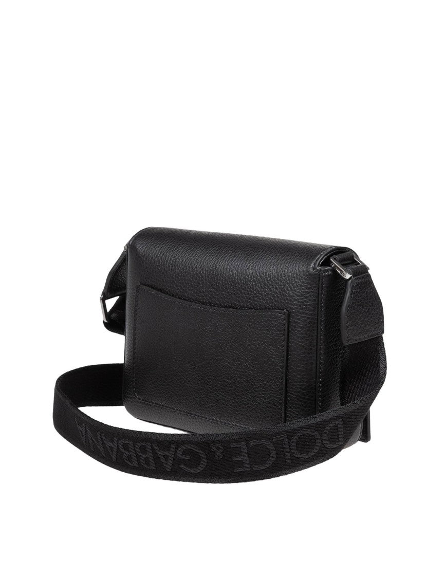 Dolce & Gabbana Black Deer Leather Shoulder Bag