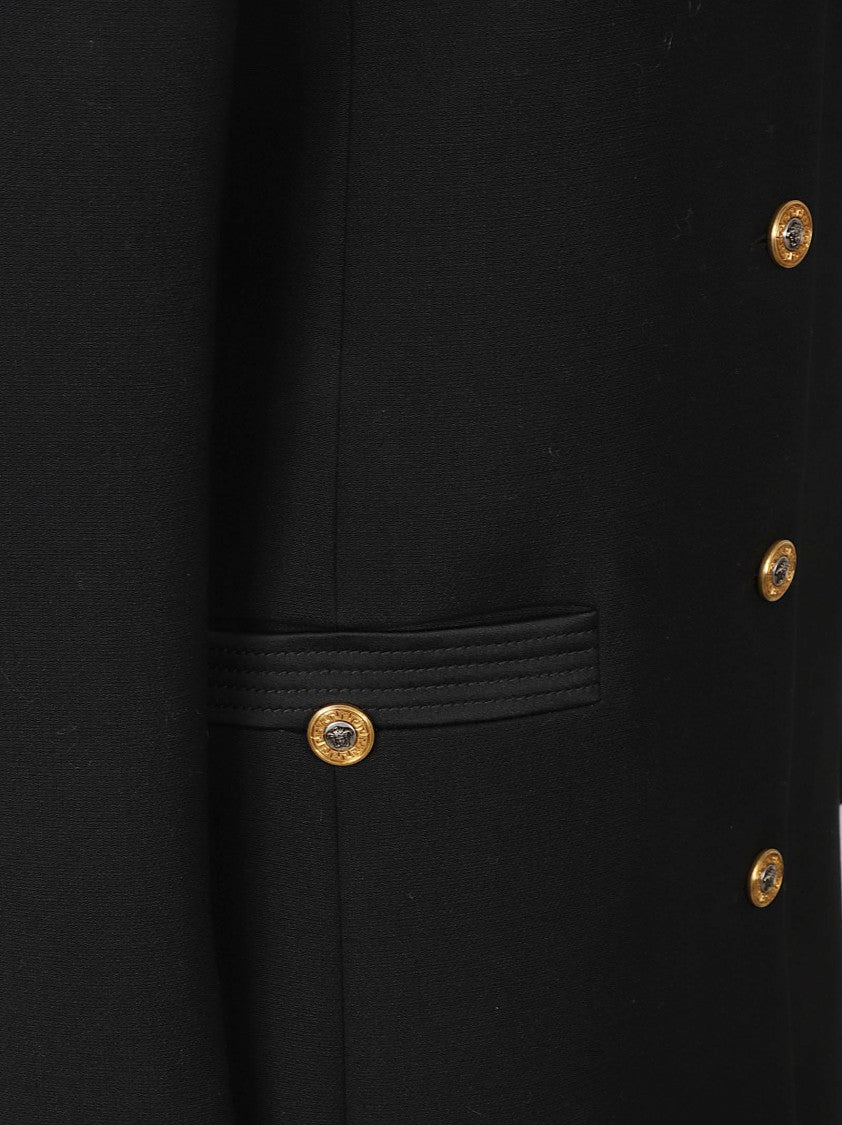Versace Tailored Short Coat In Pure Virgin Wool