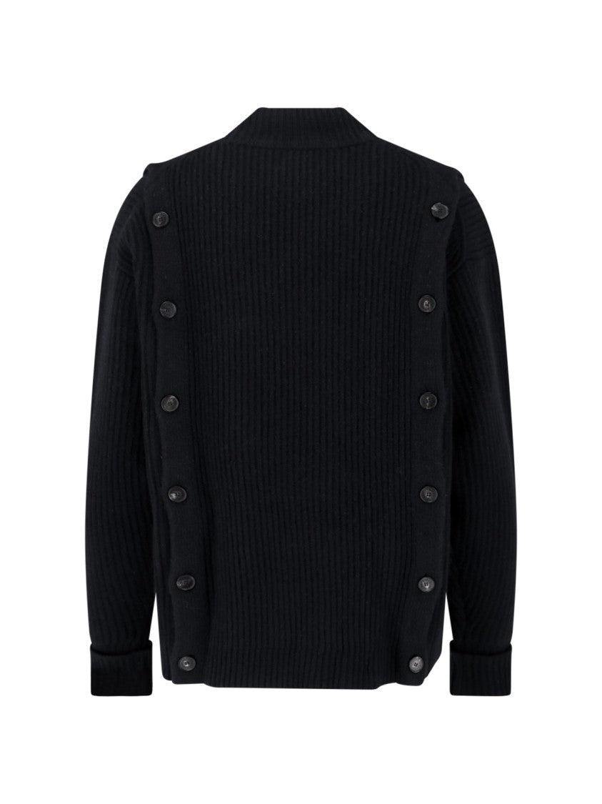 Setchu Ribbed Wool And Cashmere Sweater – Black