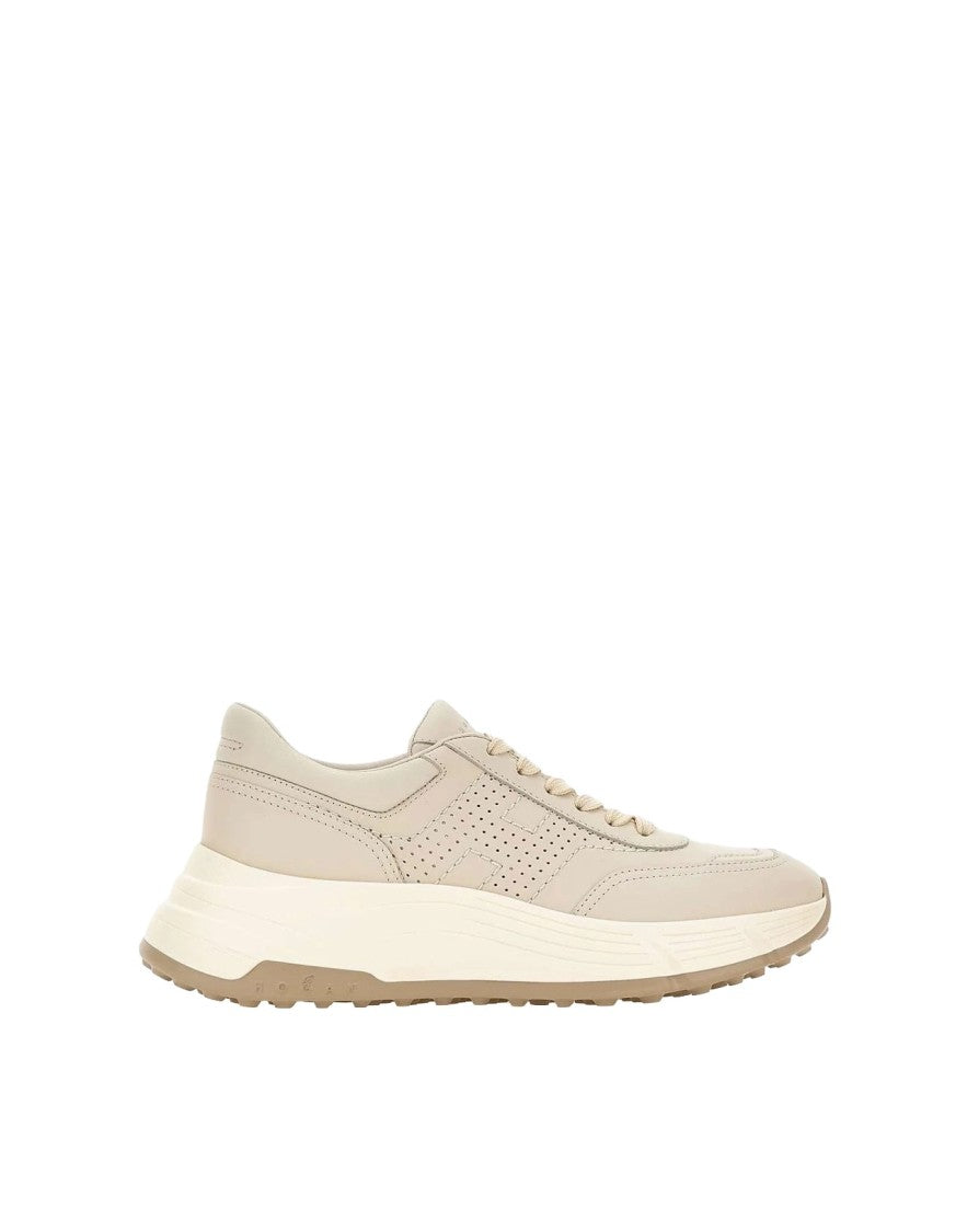 Hogan Perforated Creamy Beige Sneakers
