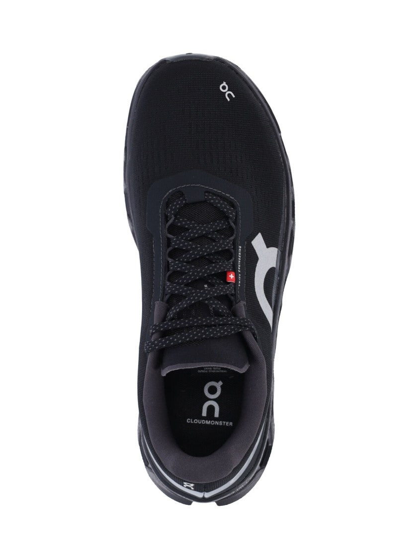 On Black Cloudmonster Fabric Sneakers