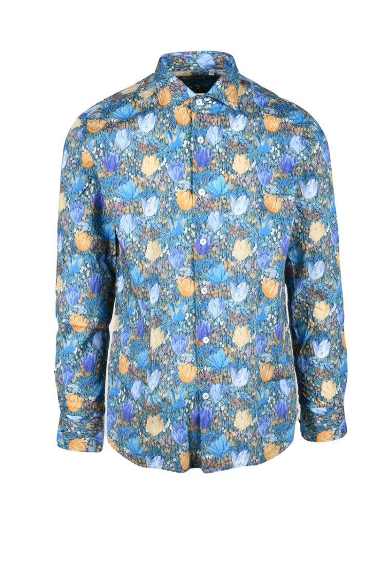 Ognunolasua Multicolor Floral Cotton Shirt
