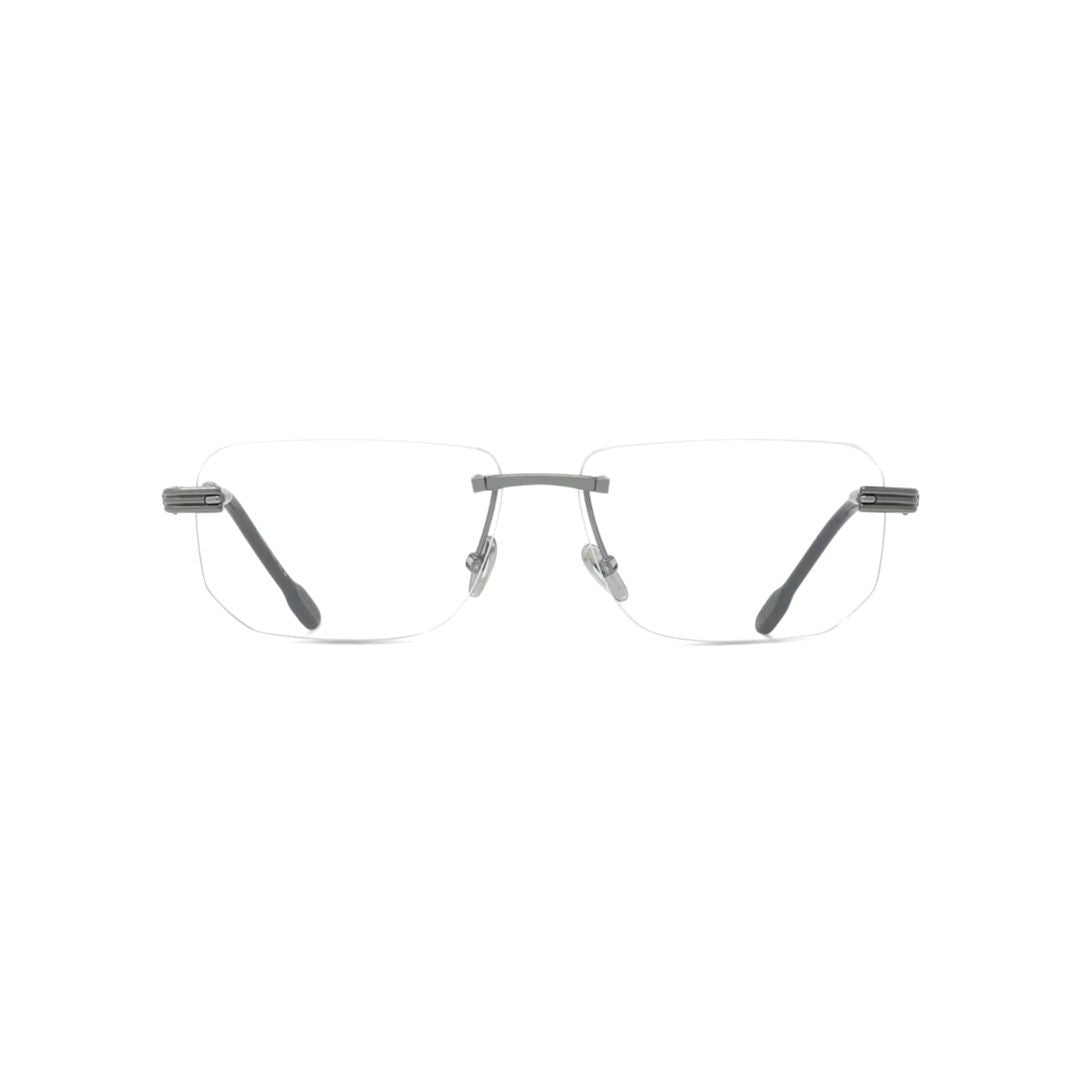 Fred Fg50086u Rimless Eyeglasses With Rectangular Lenses And Textured Temples