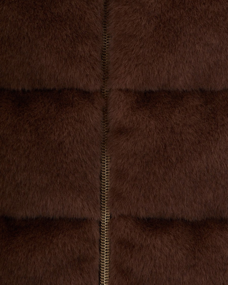 Herno Eco-Fur High Crater Collar Double-Slider Down Jacket
