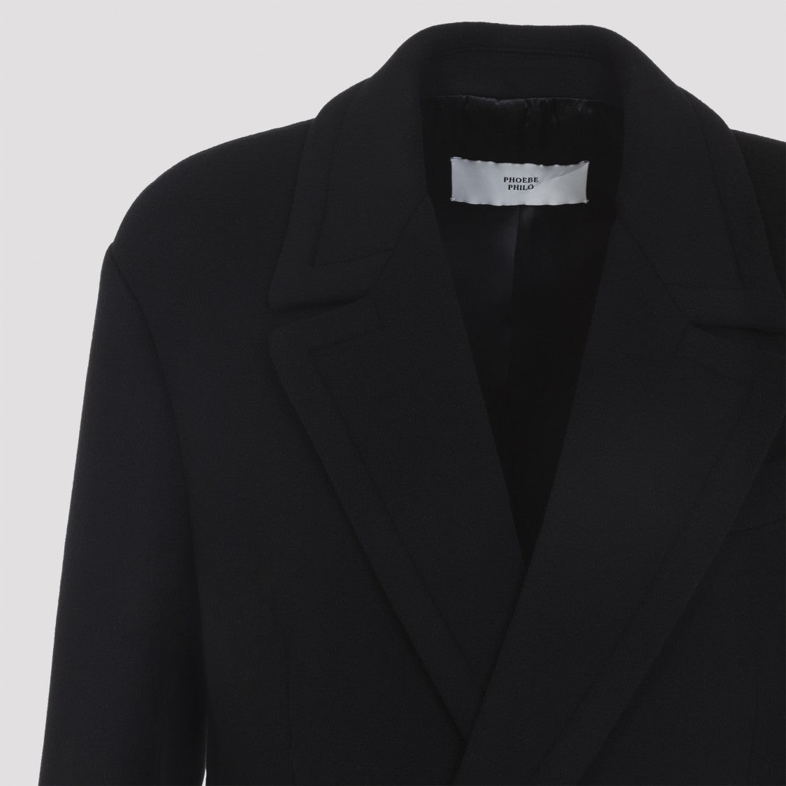 Phoebe Philo Black Cashmere And Wool Blend Coat