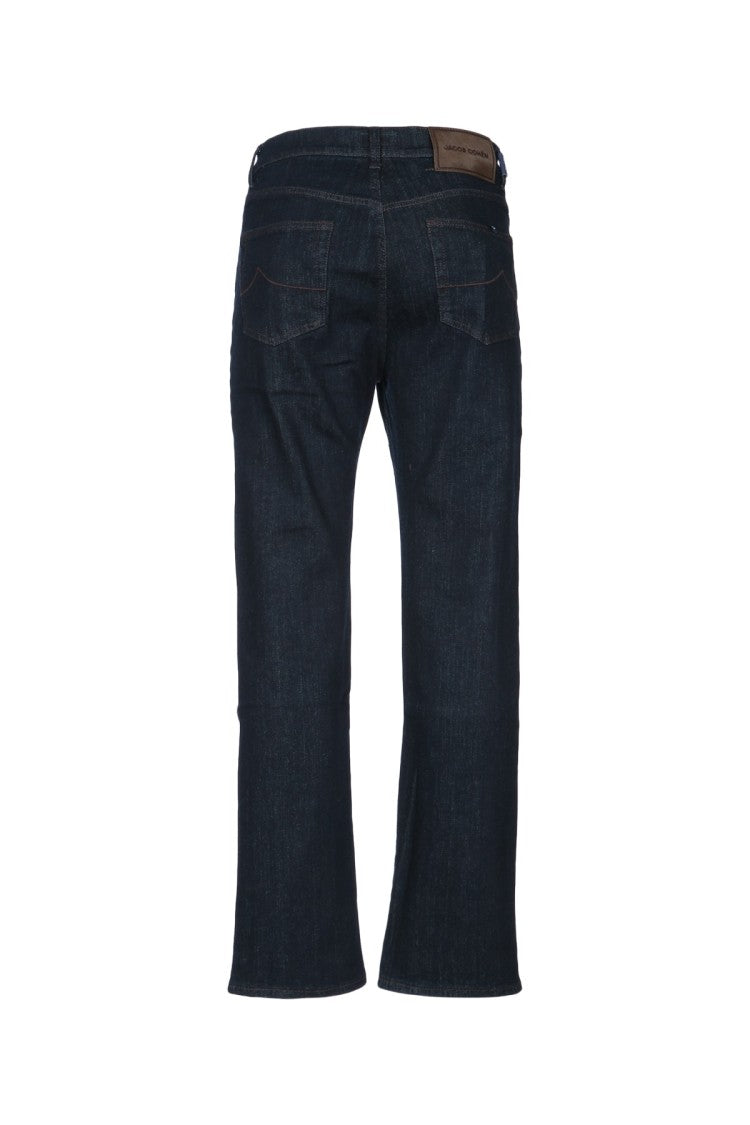 Jacob Cohen Straight Leg Dark Indigo Denim Jeans