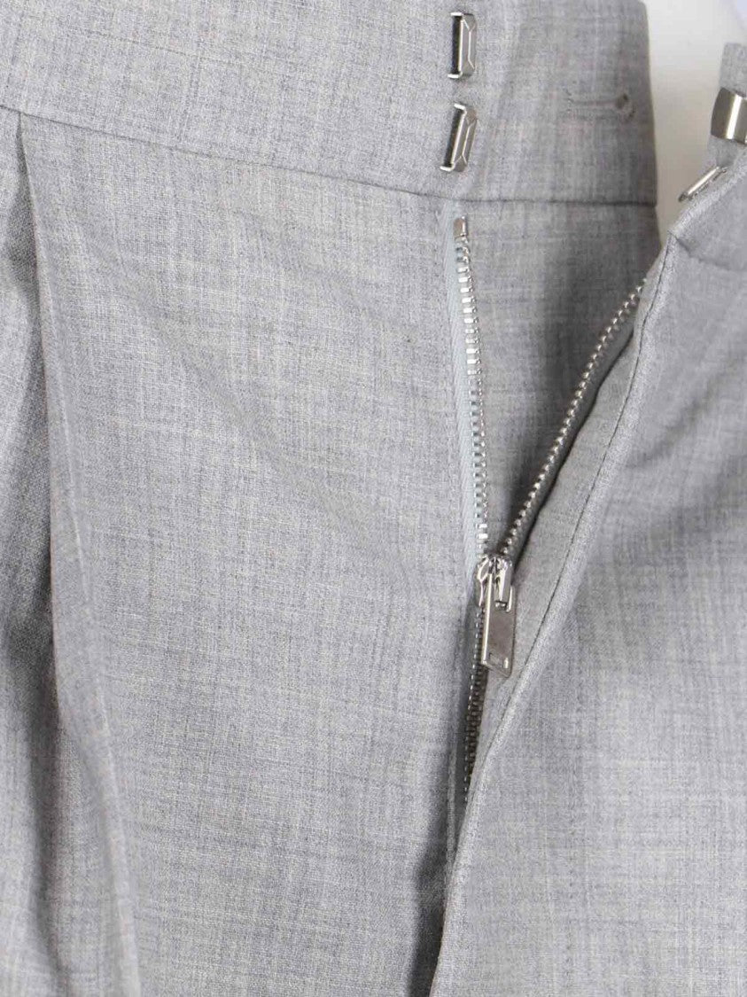 Sa Su Phi High-Waisted Wide-Leg Trousers With Front Pleat Design