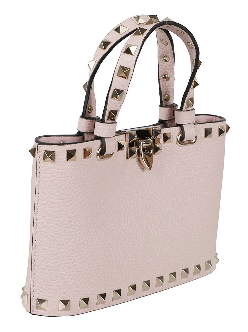 Valentino Garavani Structured Rectangular Handbag With Pyramid Studs