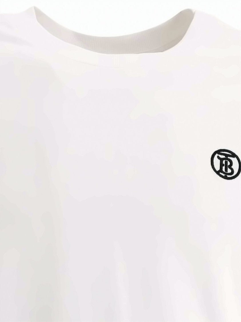 Burberry Short-Sleeve Crew Neck T-Shirt With Embroidered Logo