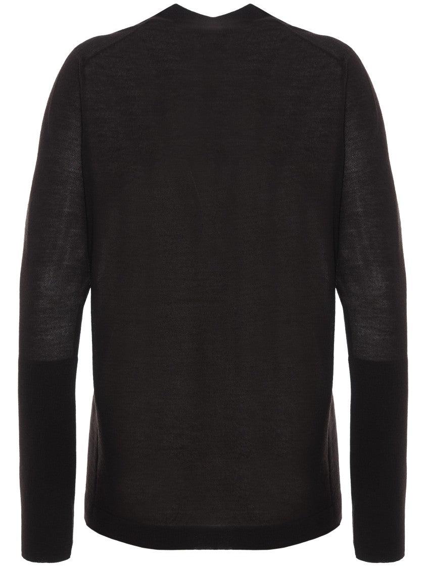 Malo Brown Cardigan Lightweight Cashmere V Cardigan