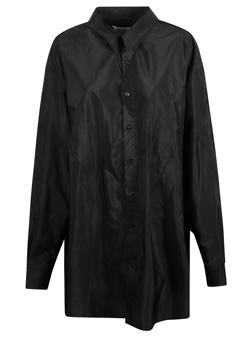 Maison Margiela Black Oversized Shirt With Classic Collar
