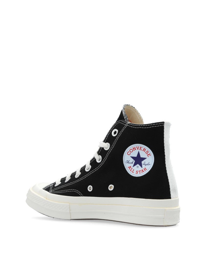 Comme Des Garçons High-Top Sneakers With Iconic Heart Logo