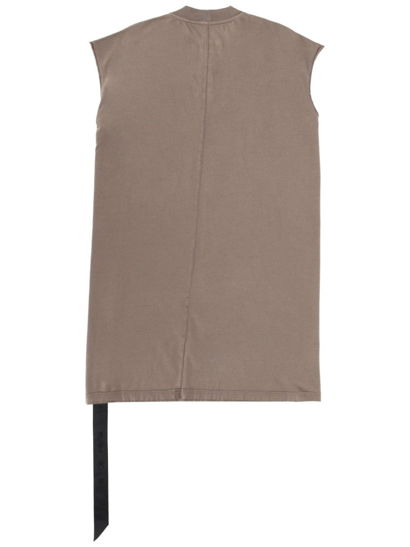 Drkshdw By Rick Owens Tarp-T Oversized Asymmetrical Strap Cotton Tank Top