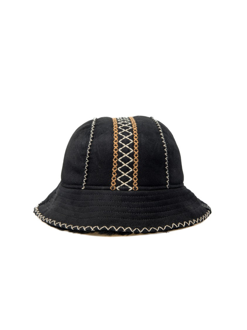 Ugg Atherson Embroidered Sheepskin Bucket Hat