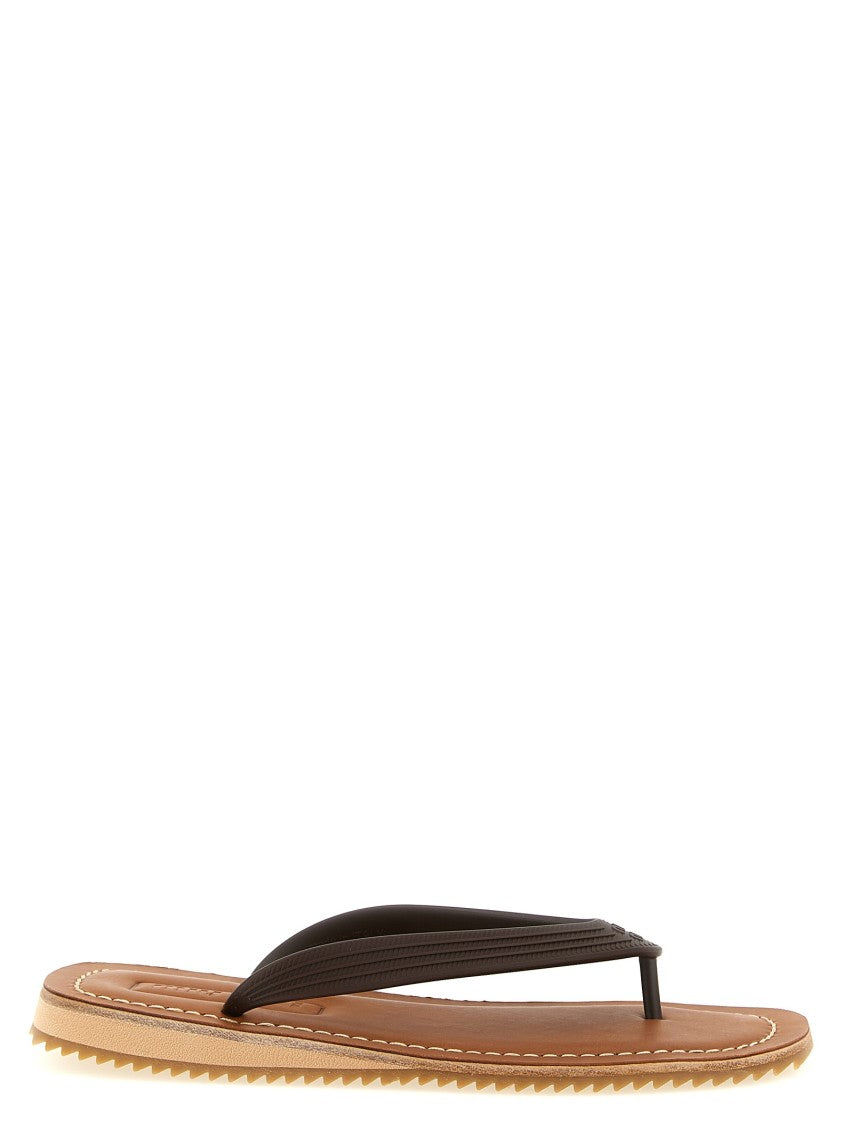Miu Miu Rubber And Leather Slides