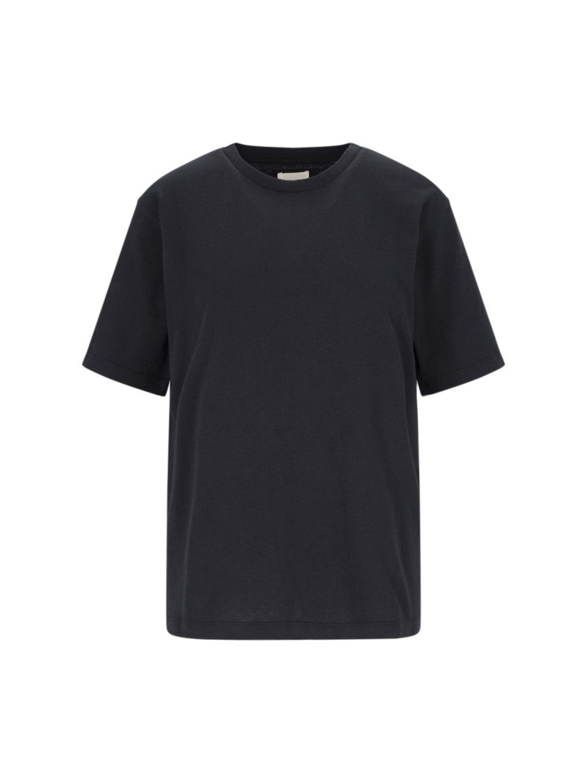 Khaite "Mae" T-Shirt, In Black Cotton Jersey