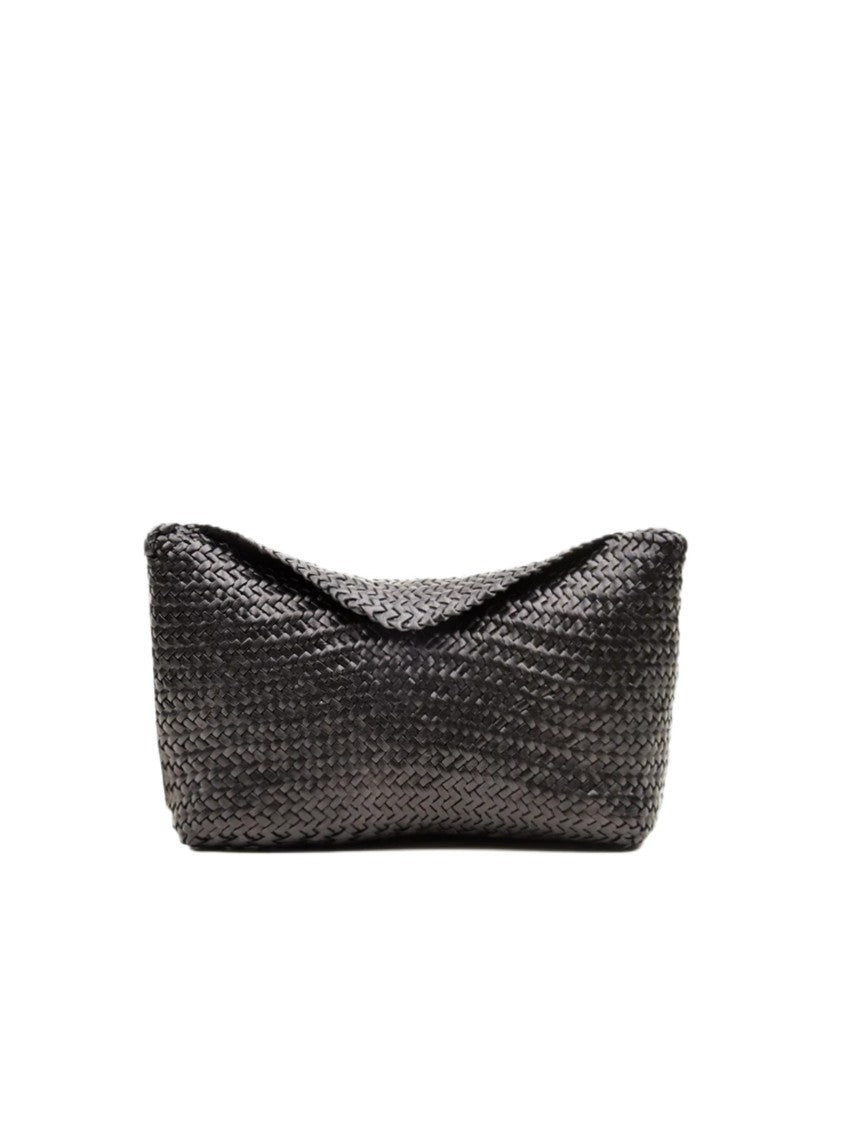 Dragon Diffusion Softly Structured Woven Shoulder Bag With Diagonal Design