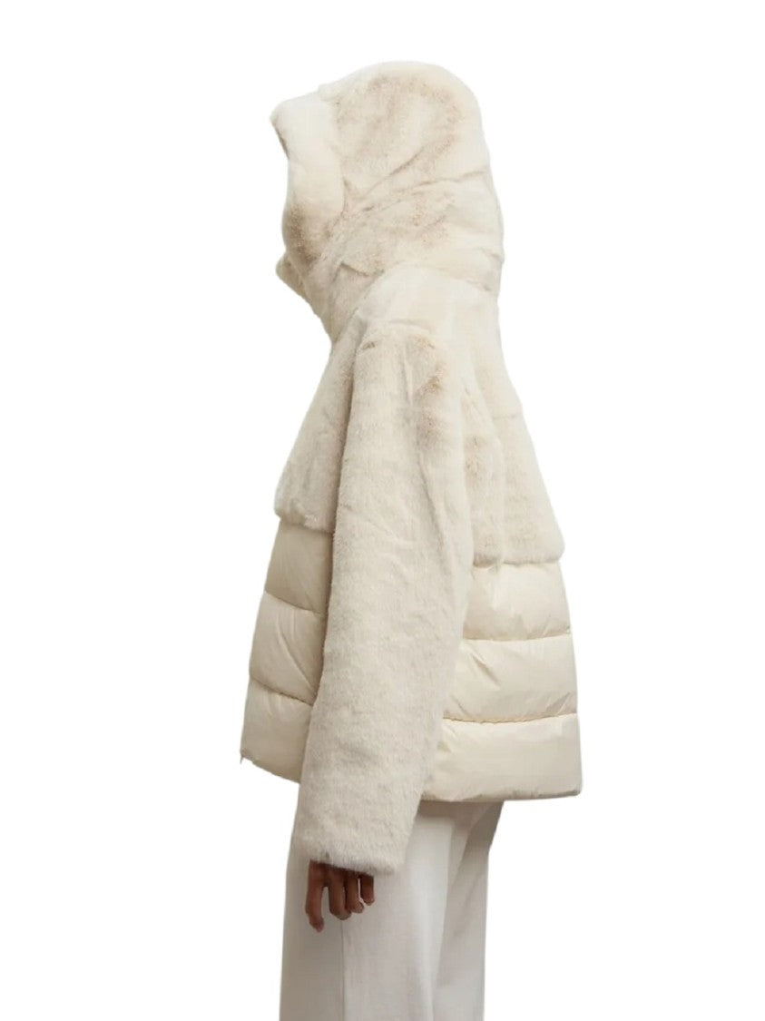 Blauer Faux Fur And Nylon Coat