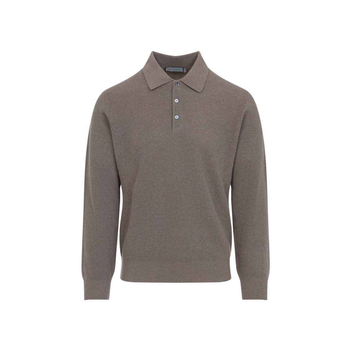 Canali Long-Sleeve Knit Polo Shirt