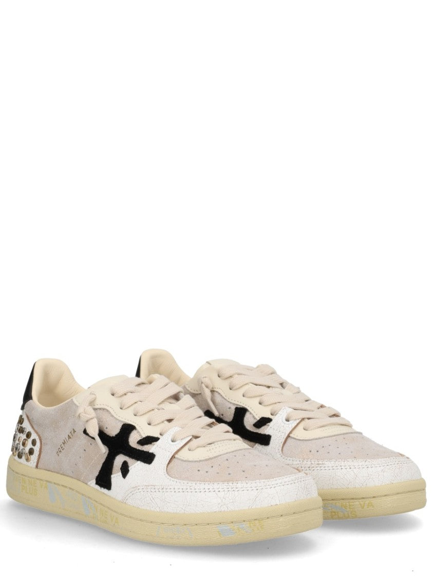 Premiata Bsktclad Calf Leather Sheepskin Sneakers
