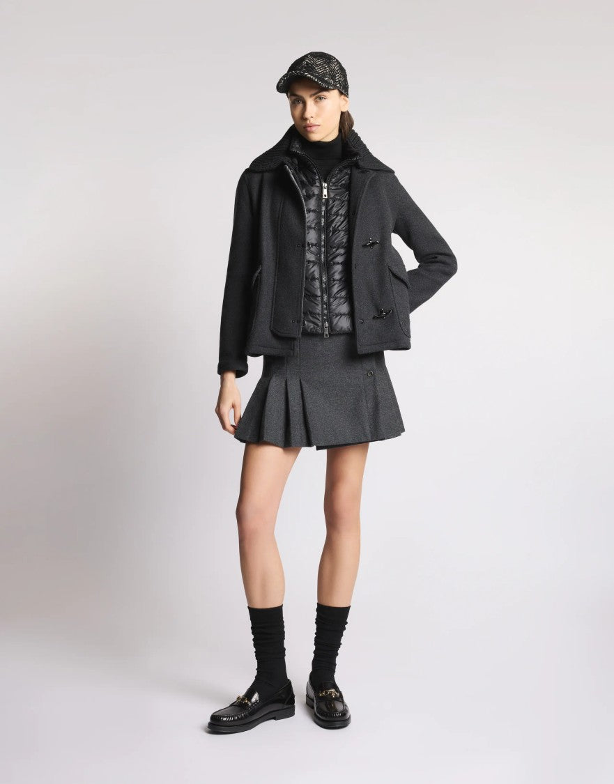 Fay Three-Hook Unlined Wool Jacket With Design