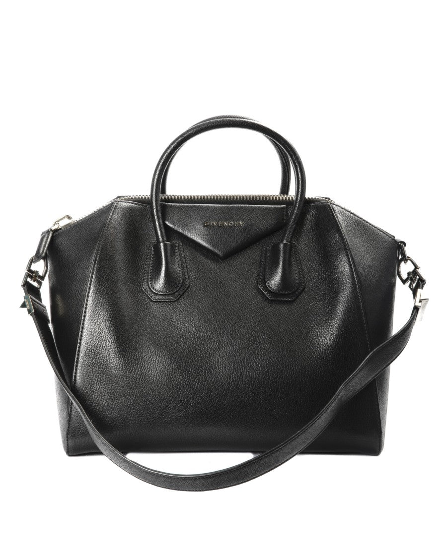 Givenchy Black Antigona Large Grained Leather Handbag