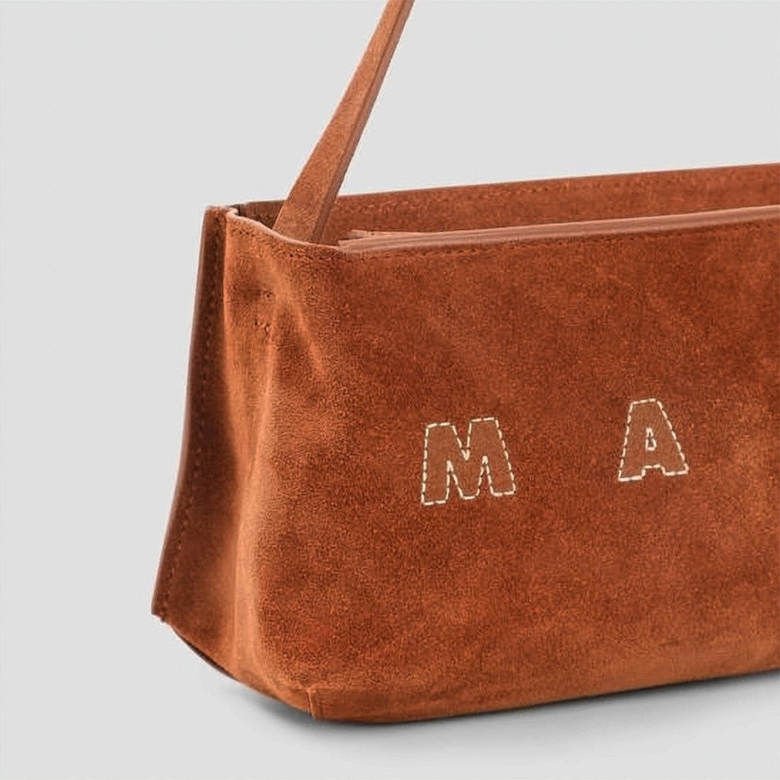 Marni Calf Leather Shoulder Bag With Structured Silhouette