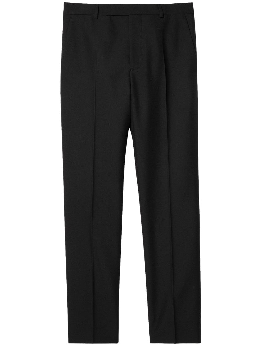 Gucci Black Tailored Wool Blend Twill Trousers