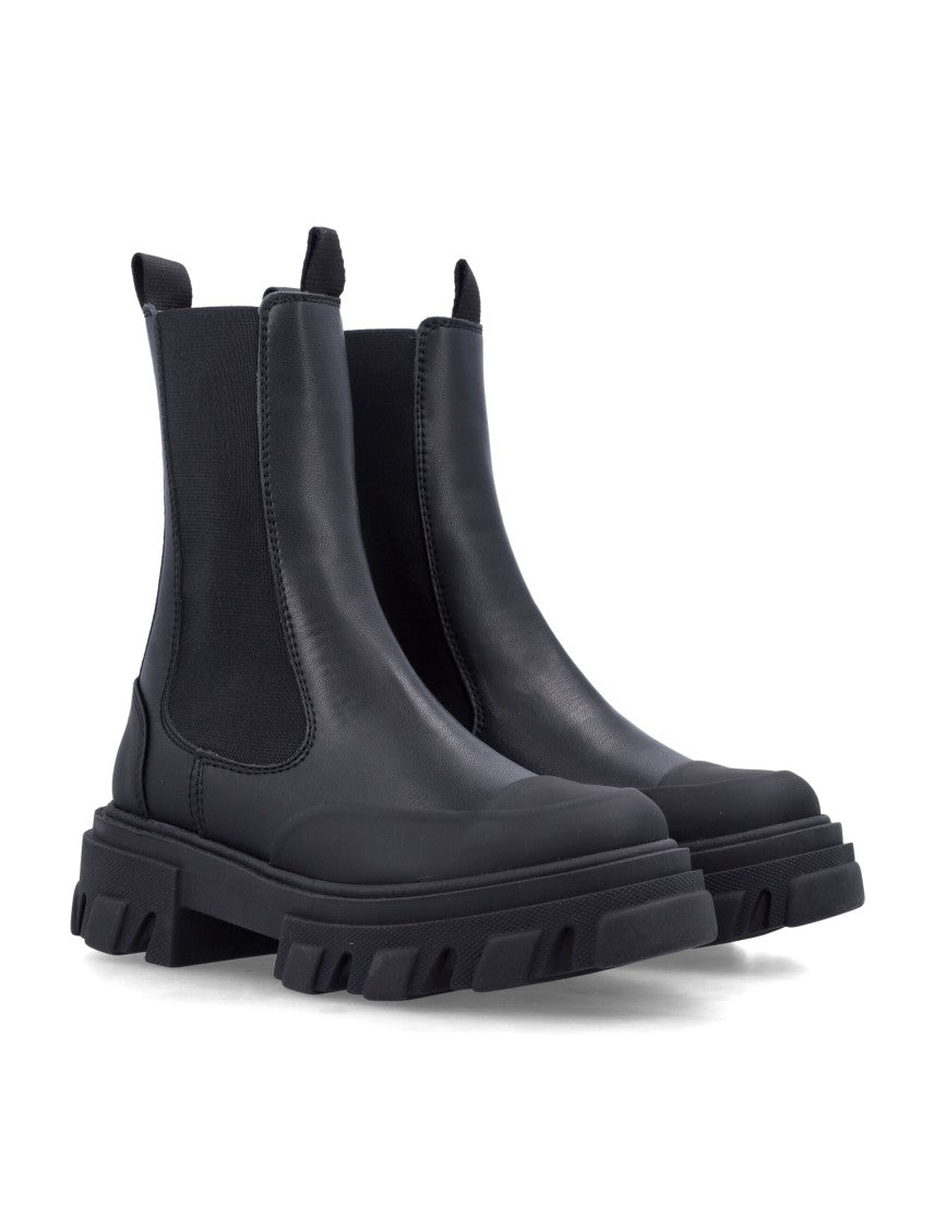 Ganni Cleated Mid Rubber Sole Boots