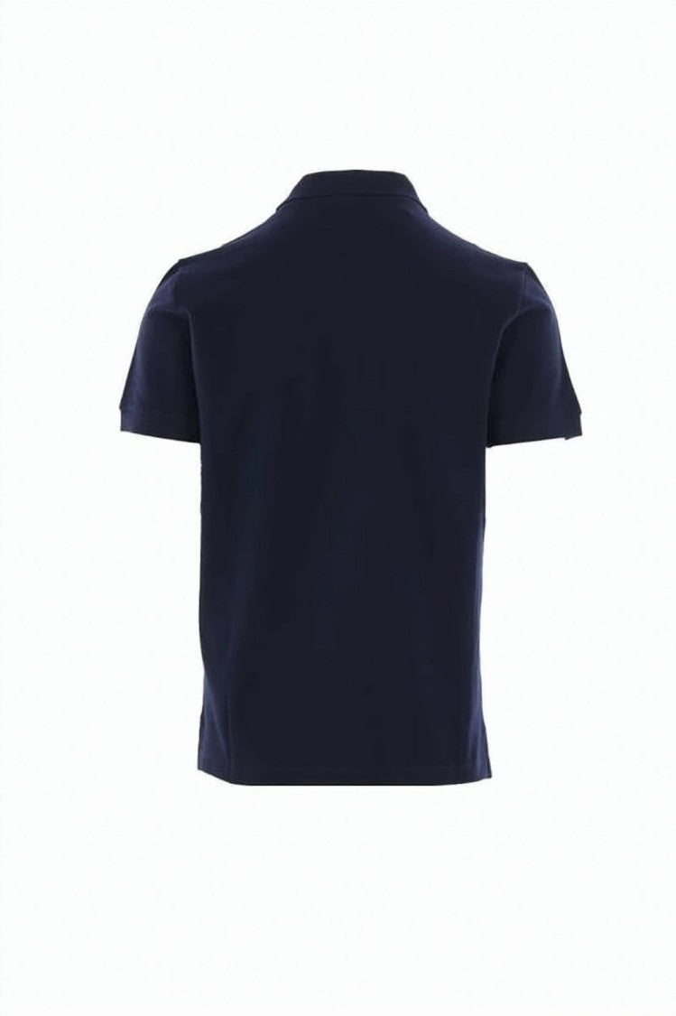Fendi Textured Piqué Polo Shirt With Metallic Logo