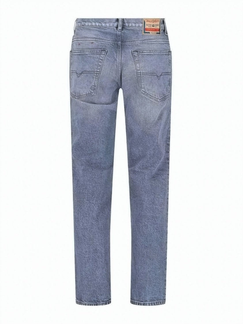 Diesel Mid-Rise Straight-Leg Denim Pants With Classic Five-Pocket Design