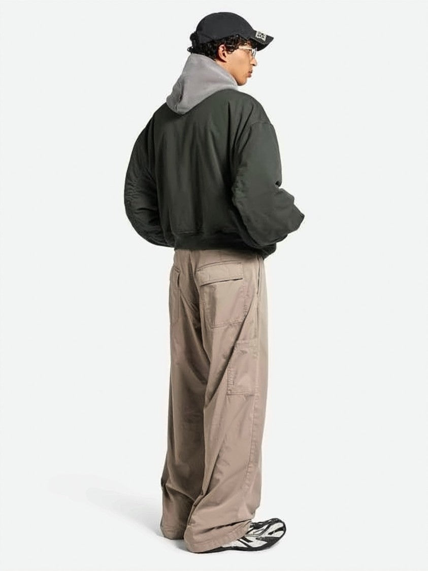 Balenciaga Cropped Oversized Bomber Jacket