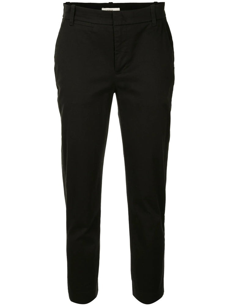 Vince Tailored Black Chino Trousers With Concealed Fastening