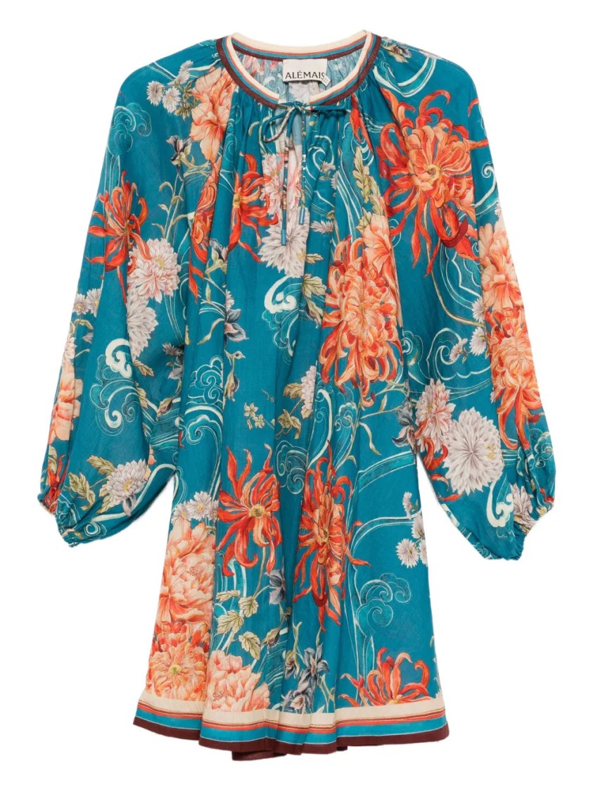 Alemais Fletcher Floral-Print Mini Dress