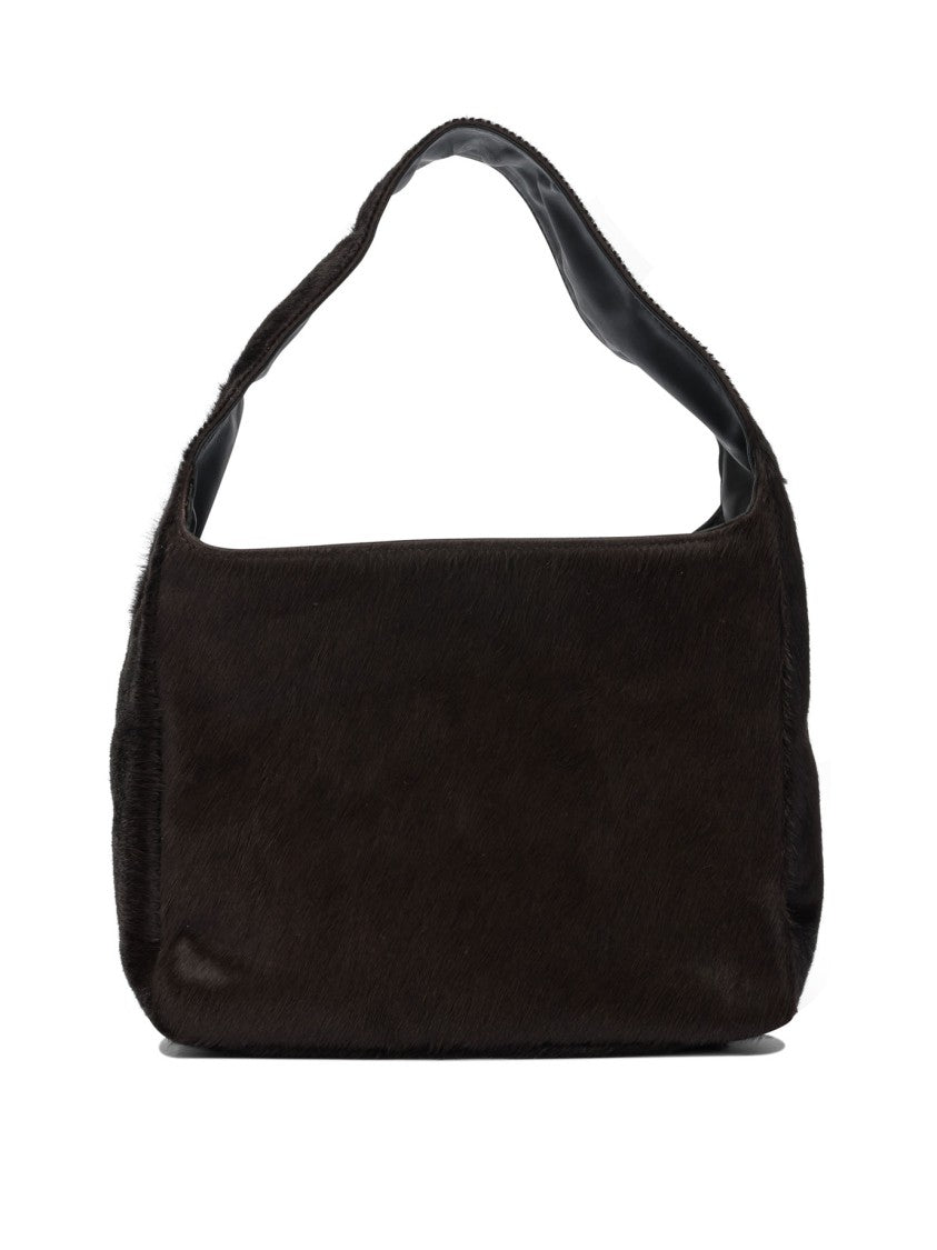 Our Legacy Structured Geometric Handbag In Italian Buckskin Leather