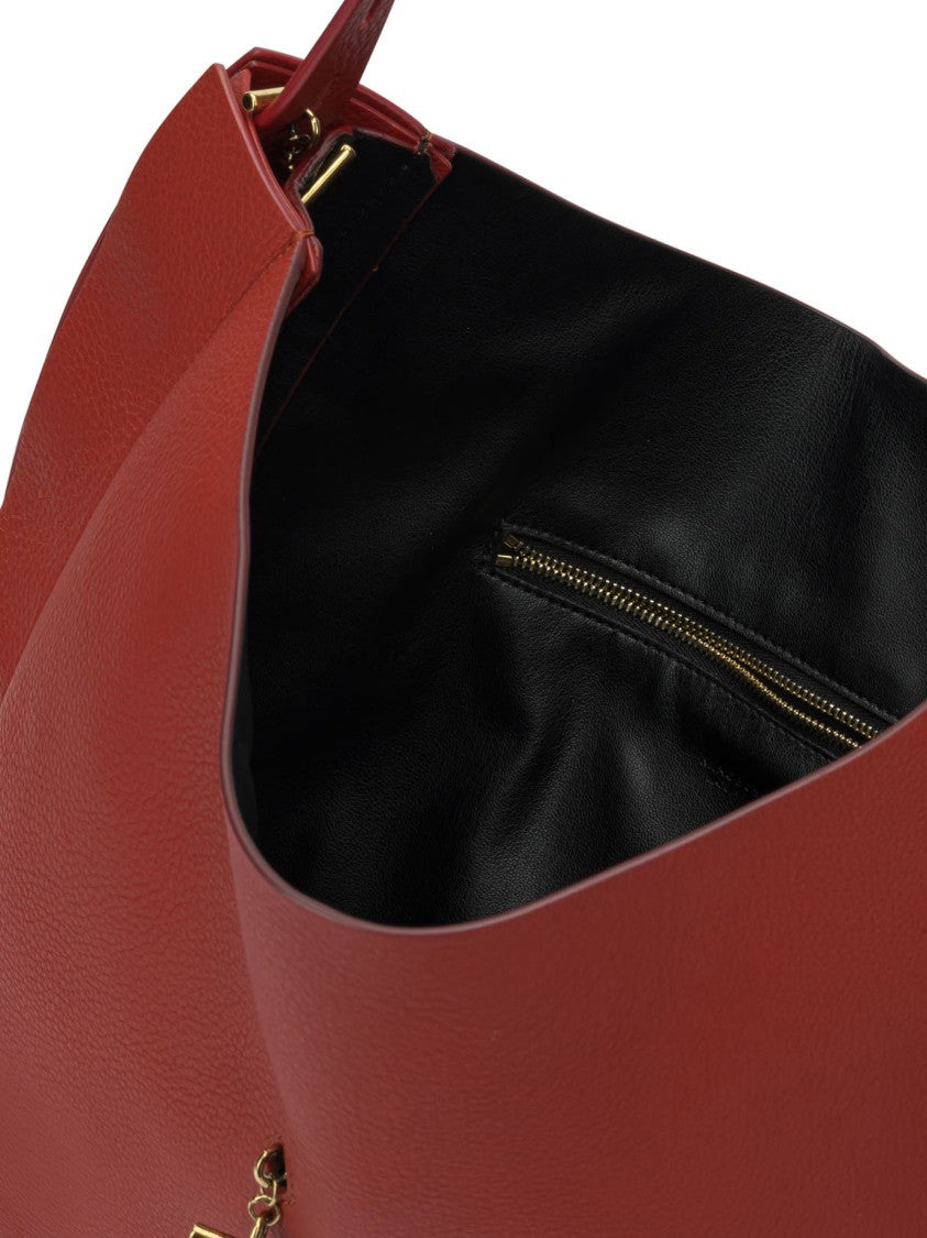 Minobossi Bordeaux Calfskin Shoulder Bag