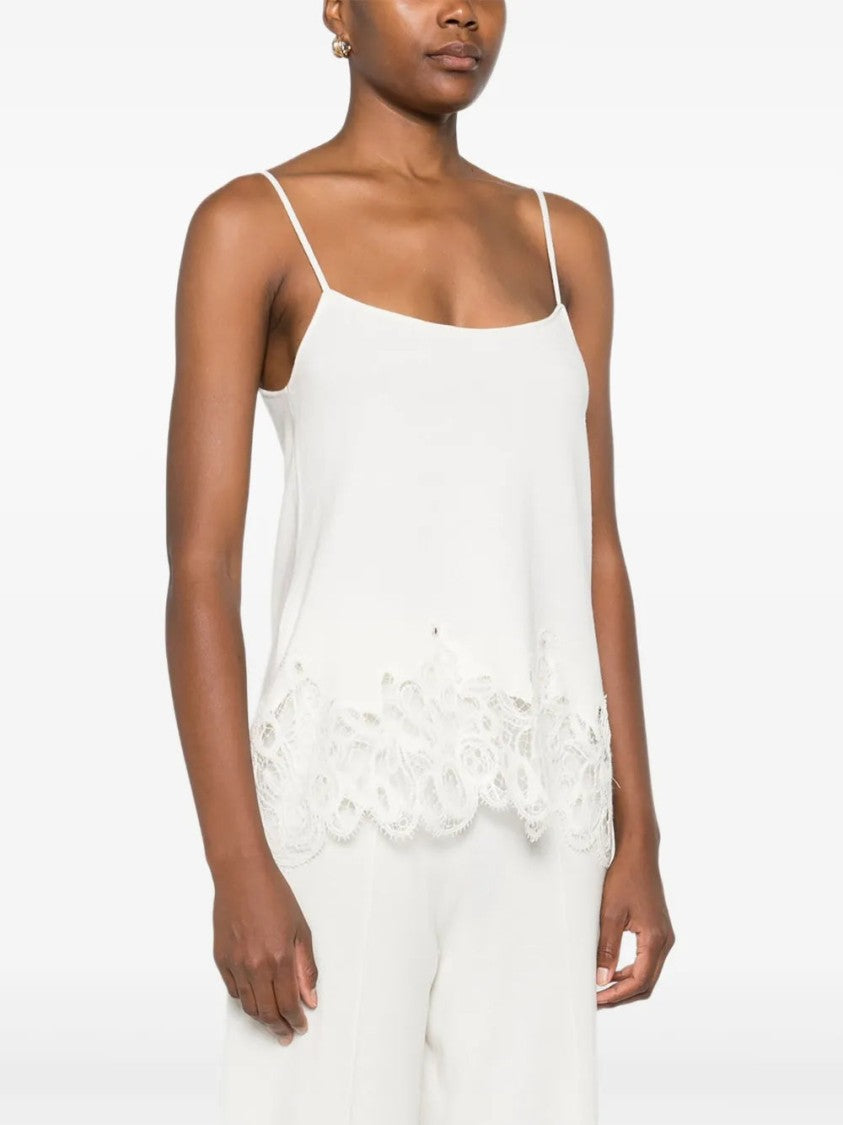 Fabiana Filippi Lace-Trimmed Top