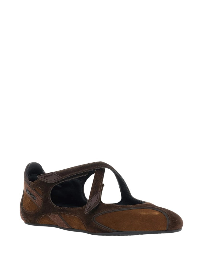 The Attico Floor01 Asymmetrical Cut-Out Pointed Toe Flats