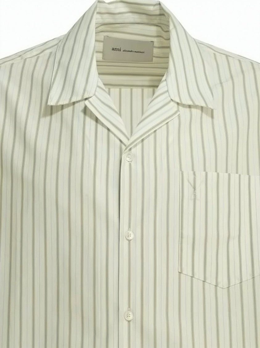 Ami Paris Relaxed Fit Short-Sleeve Striped Shirt By Ami Paris