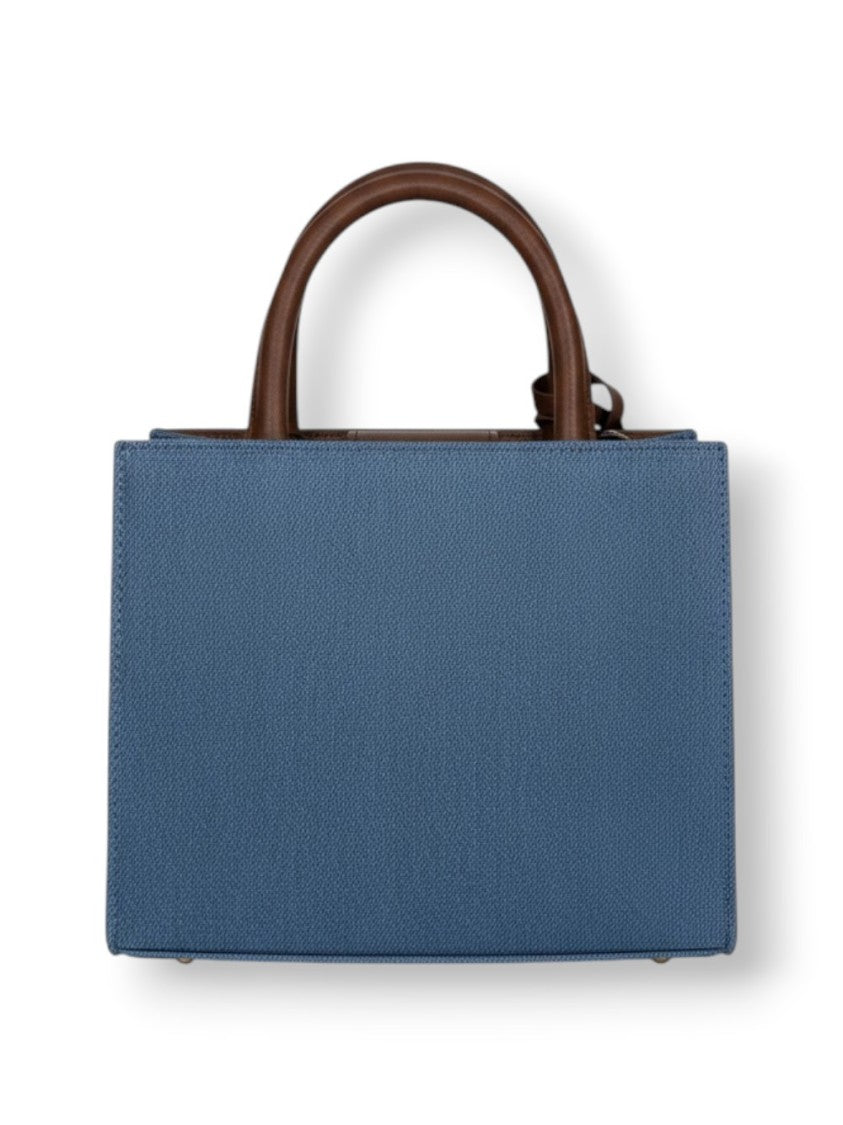 Mc2 Saint Barth Blue Denim Mini Handbag Tote