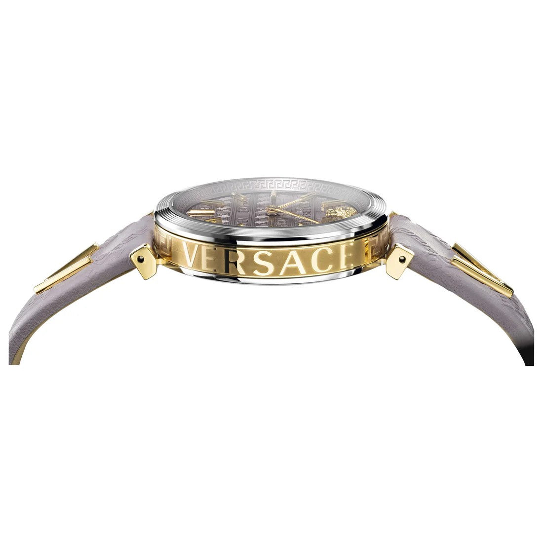 Versace Greca Logo 38Mm Women's Analog Watch With Blue Leather Strap