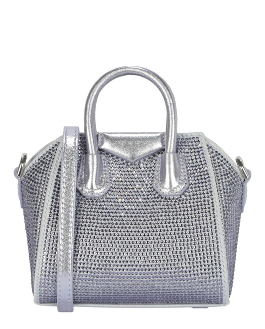 Givenchy Micro Anitgona Bag In Satin With Strass