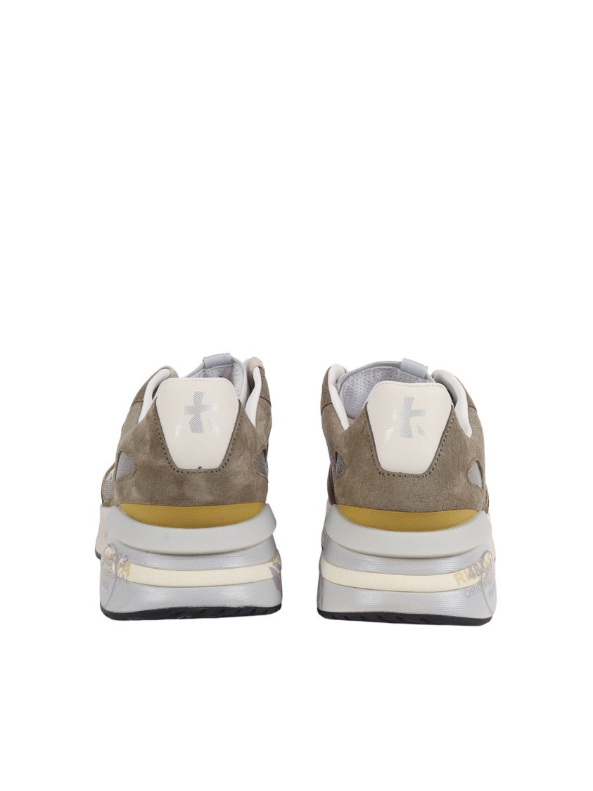 Premiata Neutrals Sneaker With Calf Leather Accents