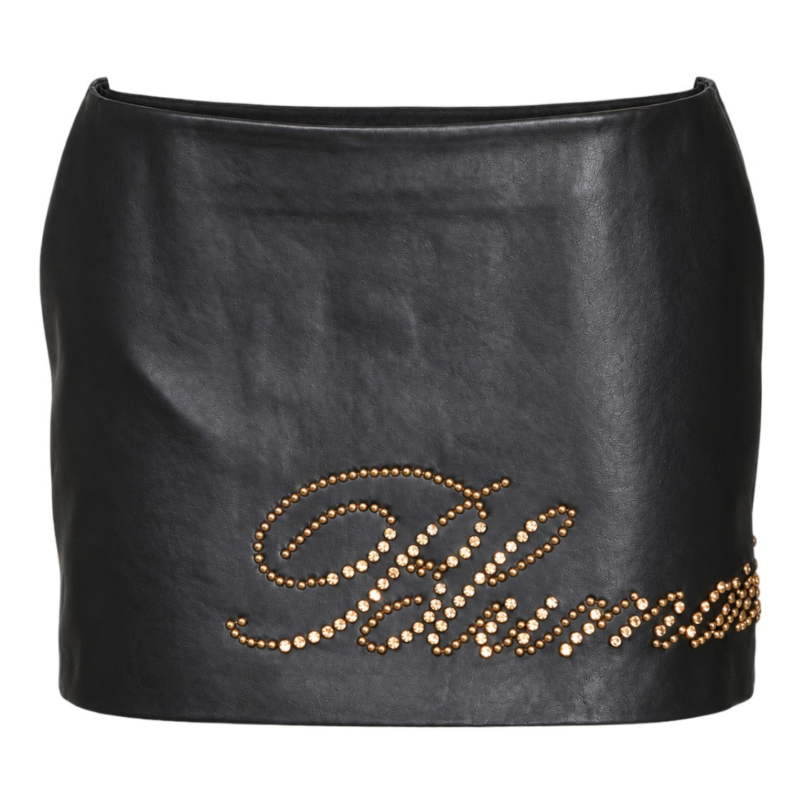 Blumarine Gold Stud Embellished Mini Skirt