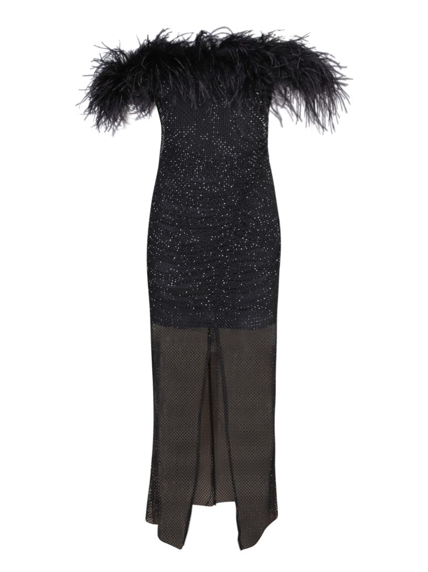 Self-Portrait Black Feather Detailed Dresses