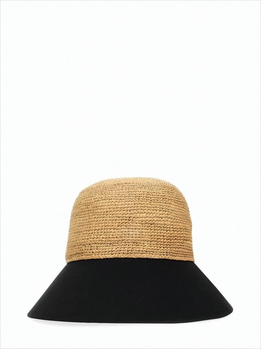Helen Kaminski Woven Raffia Hat With Adjustable Strap