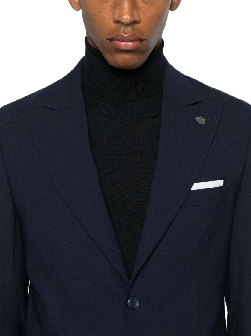 Daniele Alessandrini Tailored Blue Suit With Structured Blazer And Classic Fit Trousers