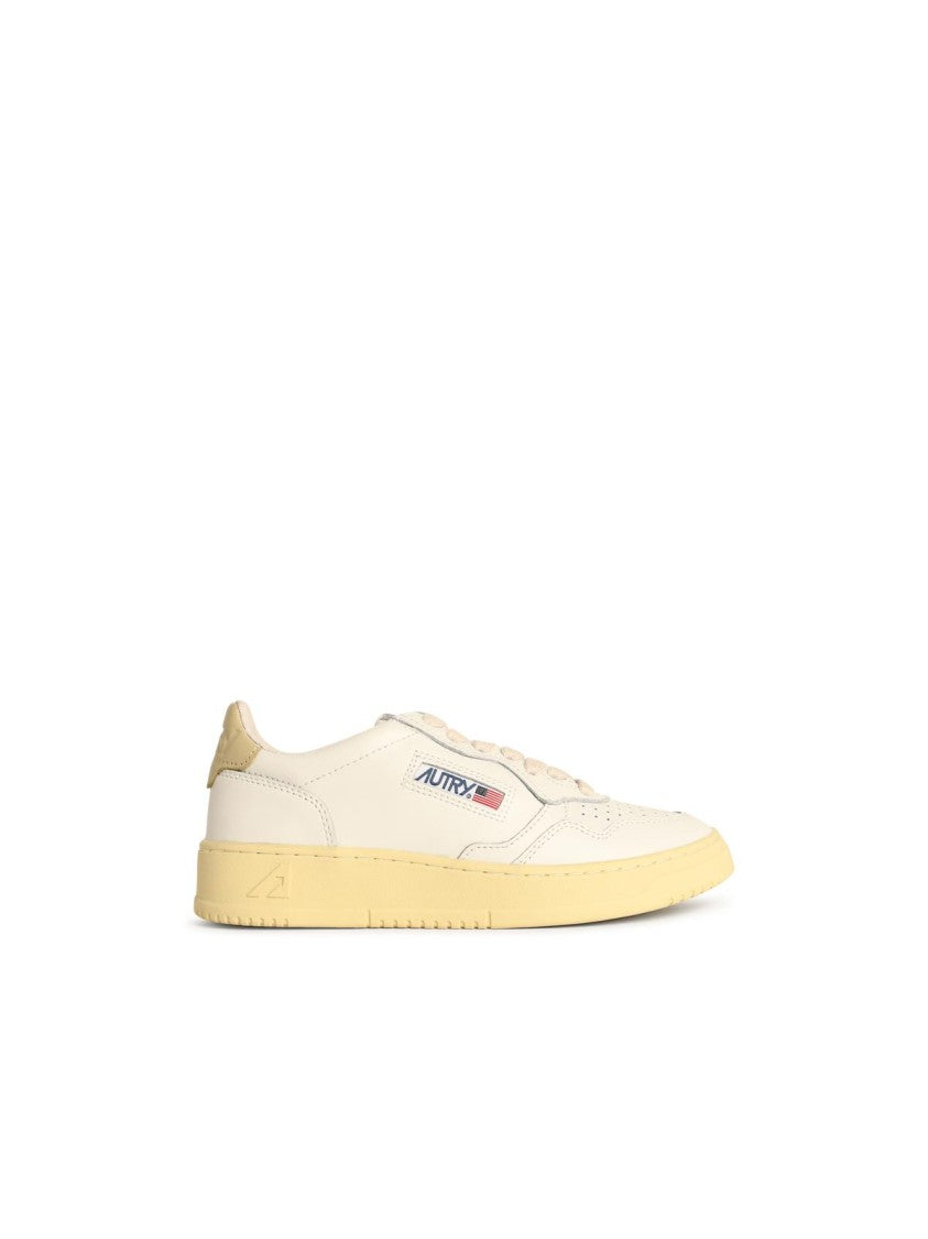 Autry Medalist Low' White Leather Sneakers