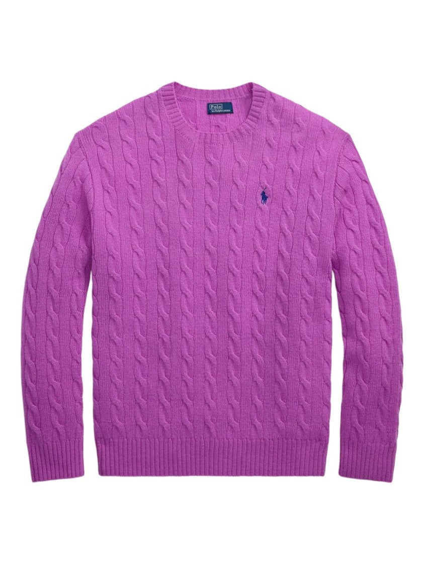 Polo Ralph Lauren Cable-Knit Crew Neck Sweater In Soft Wool